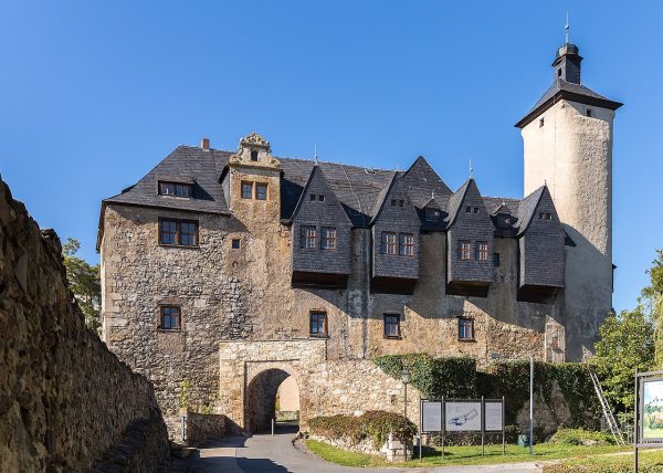 Vorburg der Burg Ranis in Thüringen